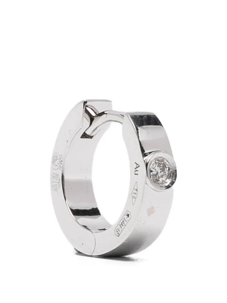  Toteme Diamond Hoop Earrings - Silver 