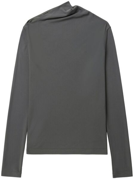  Toteme Draped Jersey Top - Grey 