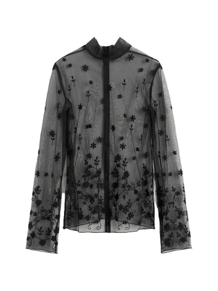  Toteme Embroidered-flower Blouse - Black 
