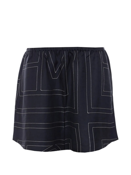  Toteme Embroidered Logo Shorts - Black 