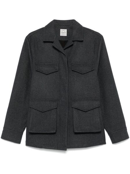  Toteme Felted Cargo Jacket - Grey 