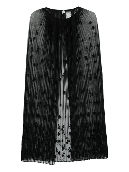  Toteme Floral Tulle Cape - Black 