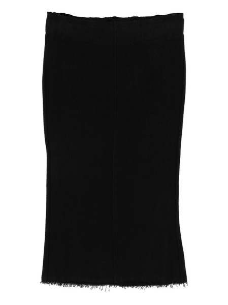  Toteme Fringed Jersey Midi Skirt - Black 