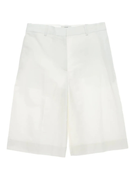  Toteme Front-crease Tailored Shorts - White 
