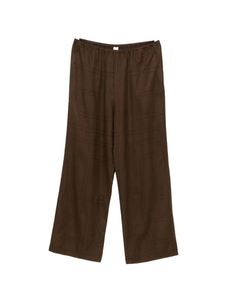  Toteme Geometric Seam Trousers - Brown 