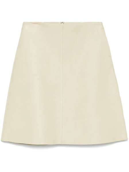  Toteme Leather Mini Skirt - Neutrals 