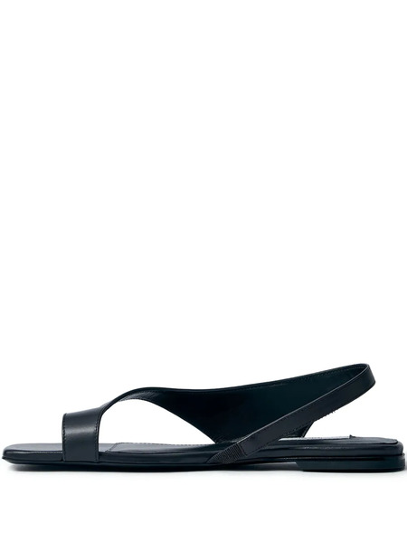  Toteme Leather Sandals - Black 
