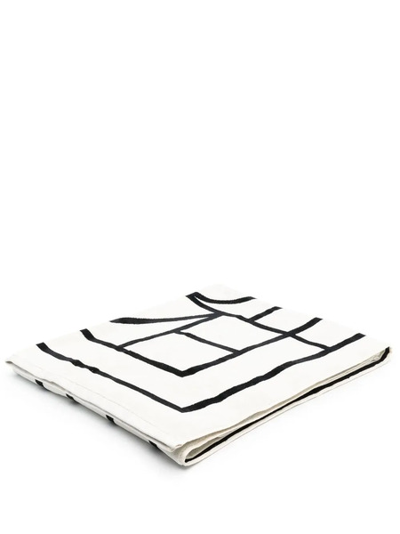  Toteme Logo-jacquard Beach Towel - Black 