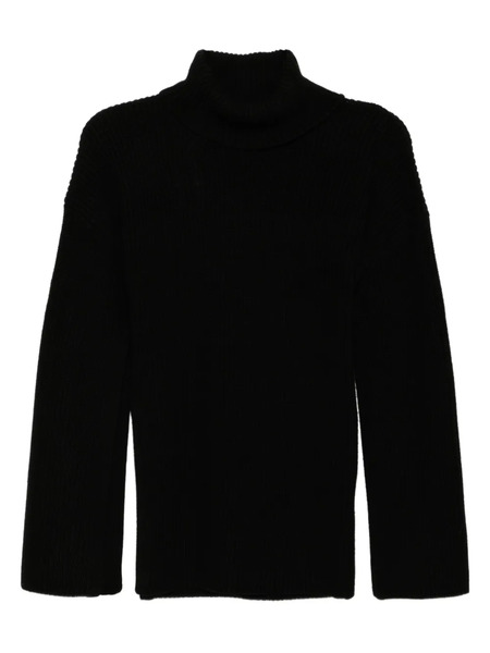  Toteme Merino Slit Sleeve Sweatshirt - Black 