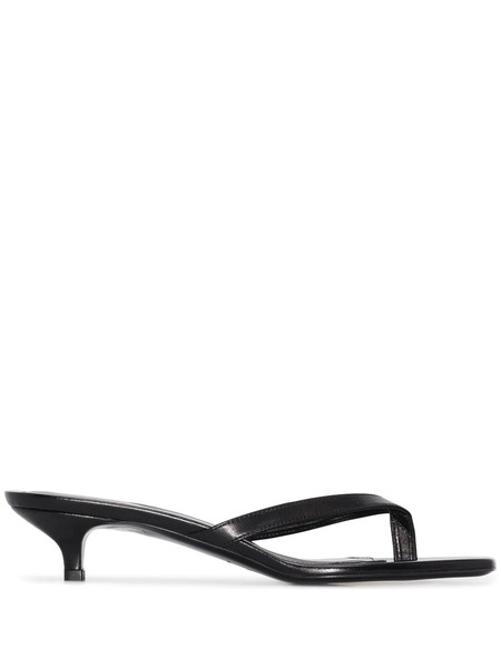  Toteme 40mm Kitten-heel Flip-flops - Black 