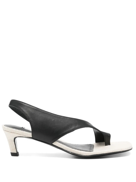  Toteme 45mm Leather Sandals - Black 