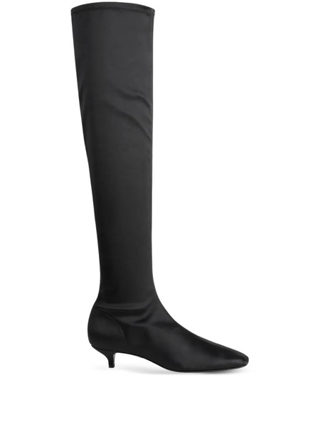  Toteme 40mm Satin Knee-high Boots - Black 