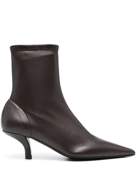  Toteme 55mm The Heeled Sock Boots - Brown 