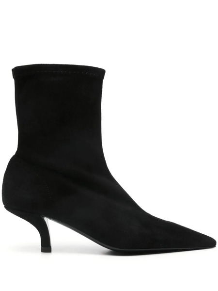  Toteme 60mm The Suede Sock Boots - Black 