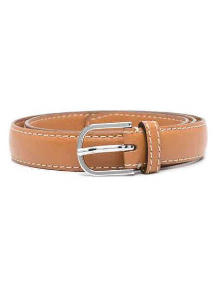  Toteme Pebbled Leather Belt - Brown 