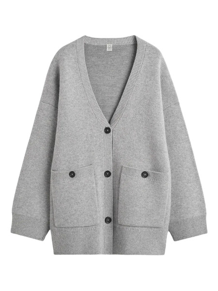  Toteme Pocket V-neck Cardigan - Grey 