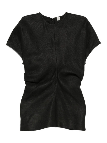 Toteme Ruched-waist Top - Black 