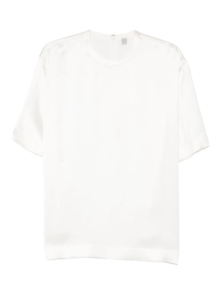  Toteme Satin T-shirt - White 