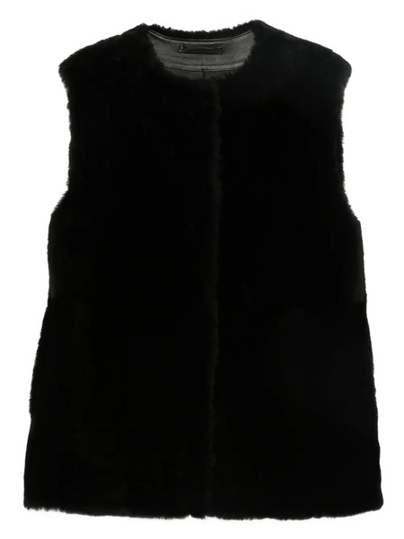  Toteme Shearling Vest - Black 