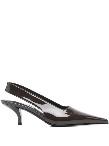  Toteme Slingback Calf Leather Pumps - Brown 