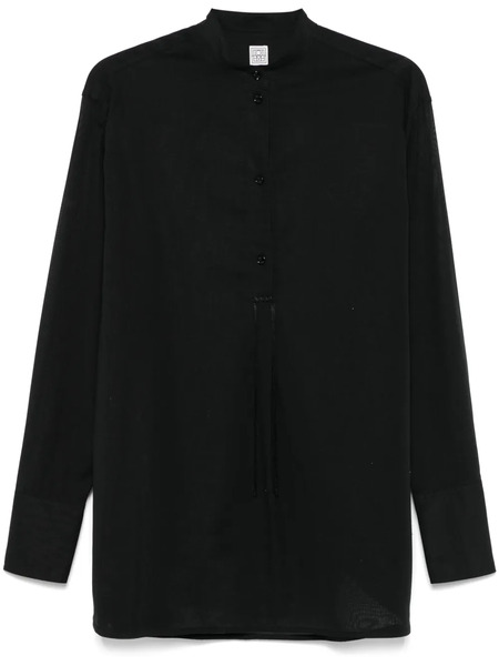  Toteme Stand-up Collar Blouse - Black 