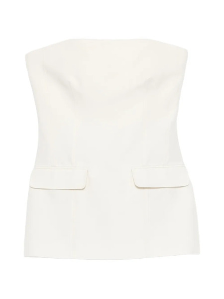  Toteme Strapless Pocket Crepe Top - Neutrals 