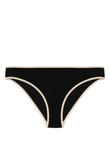  Toteme Striped-edge Bikini Bottoms - Black 