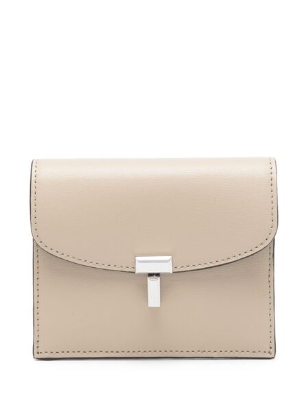  Toteme T-lock Leather Card Holder - Neutrals 