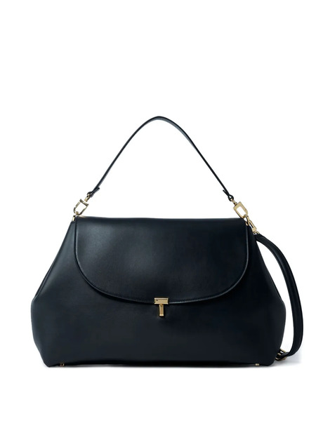  Toteme T-lock Leather Shoulder Bag - Black 