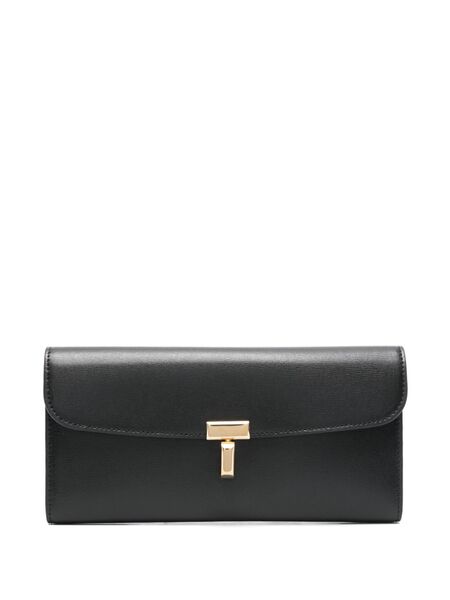  Toteme T-lock Leather Wallet - Black 