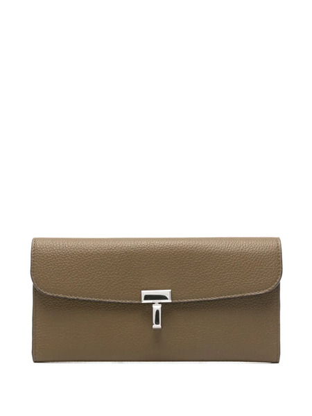  Toteme T-lock Leather Wallet - Brown 