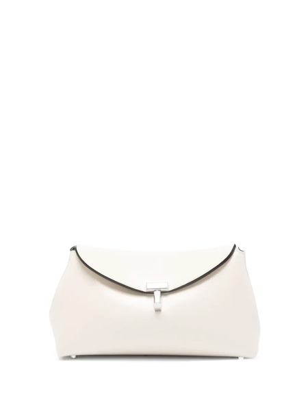  Toteme T-lock Naplack Clutch - White 