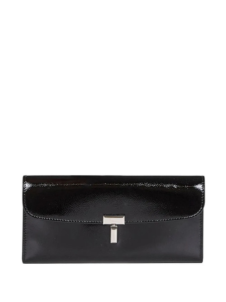  Toteme Turn-lock Leather Wallet - Black 