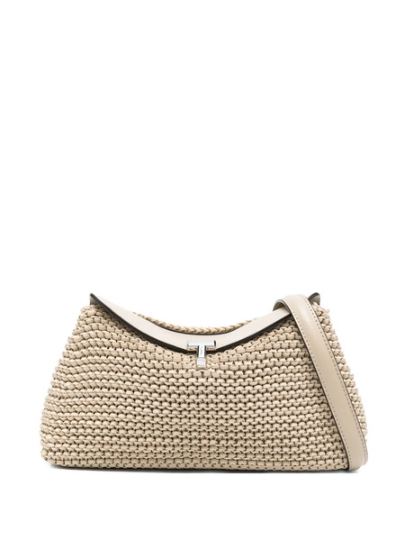  Toteme Twist-lock Fastening Leather Clutch Bag - Neutrals 