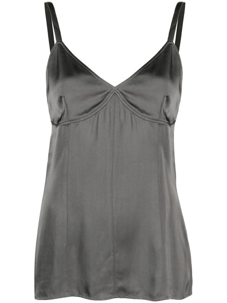  Toteme V-neck Satin Camisole - Green 