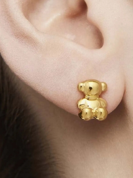  Tous Bear-shaped Stud Earrings - Gold 