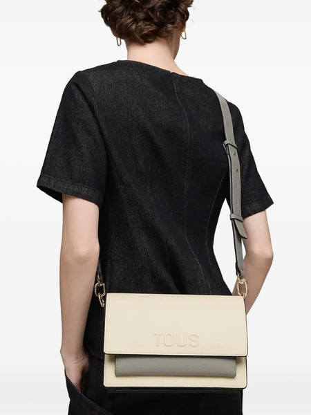  Tous Medium Audree Embossed-logo Two-tone Crossbody Bag - Neutrals 