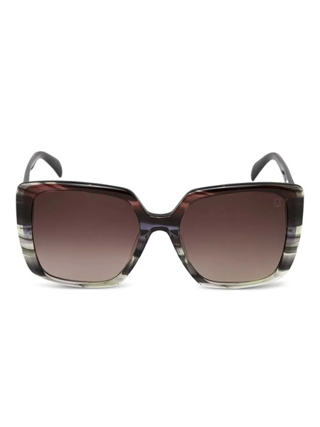  Tous Striped-pattern Square-frame Sunglasses - Brown 