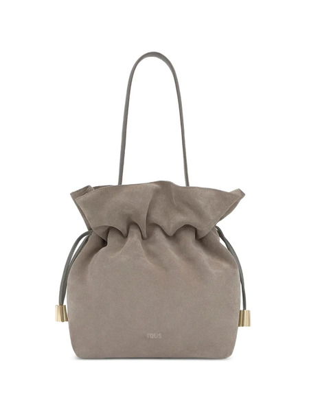  Tous Suede Bucket Bag - Grey 