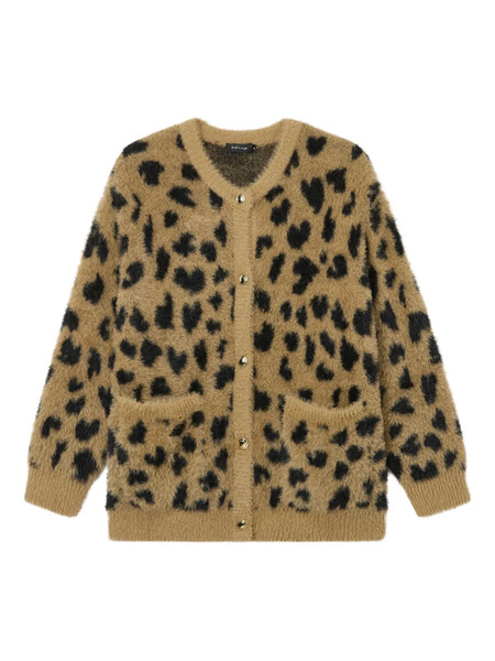  Tout A Coup Button-fastening Leopard-pattern Cardigan - Neutrals 
