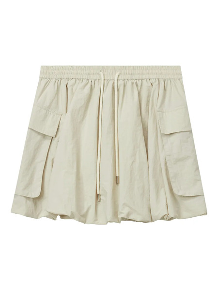  Tout A Coup Drawstring Pocket Mini Skirt - Neutrals 
