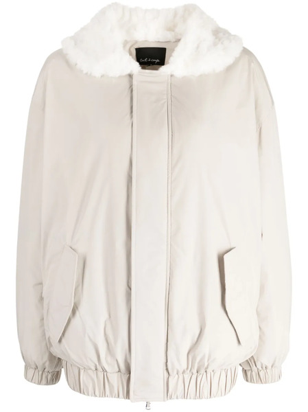 Tout A Coup Faux Shearling-trim Jacket - Neutrals 