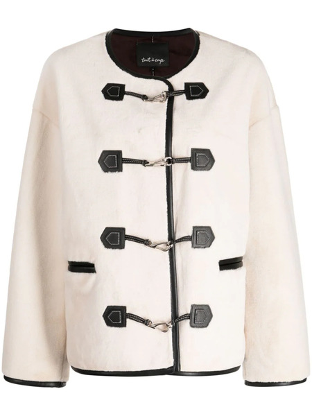  Tout A Coup Hook-fastening Jacket - Neutrals 