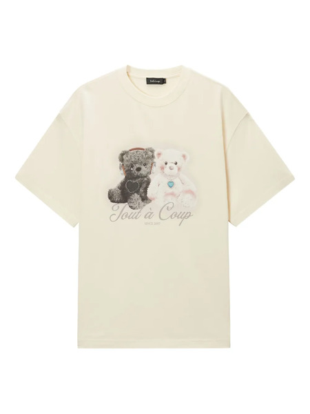  Tout A Coup Logo-print T-shirt - Neutrals 