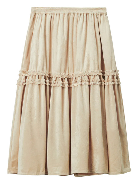  Tout A Coup Ruffled-detail Skirt - Neutrals 