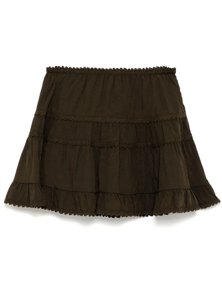  Tout A Coup Tiered Mini Skirt - Grey 