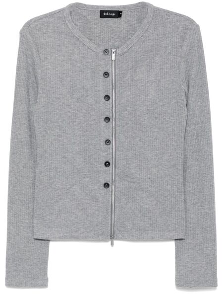  Tout A Coup Zip-up Top - Grey 