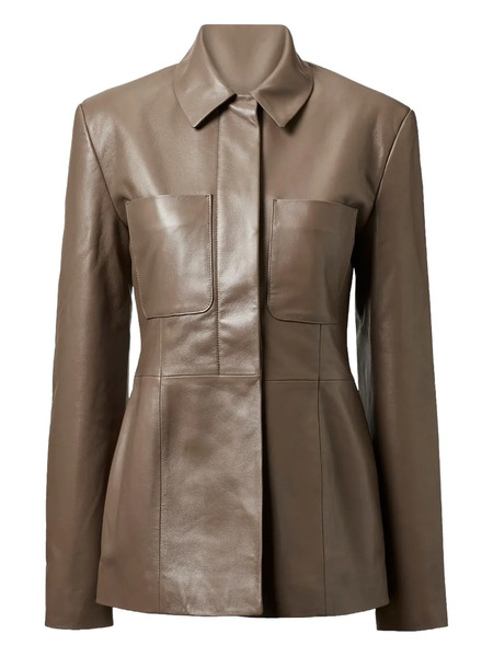  Tove Buttoned Patch-pocket Jacket - Brown 