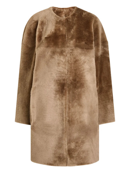  Tove Panelled Oversized Coat - Brown 