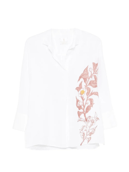  Trame Auree Floral-print Blouse - White 